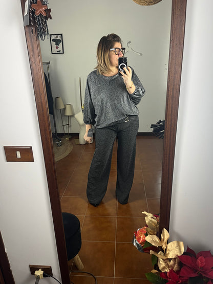 Pantalone Lurex Wide leg ⚫️