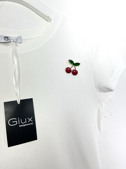 T-shirt Slim con Spilla ⬛️
