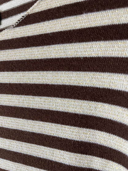Maglia rigata con lurex, manica lunga