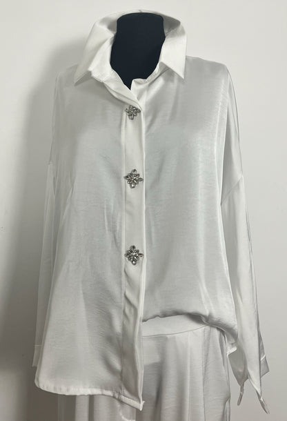 Camicia Gemme in raso ⚫️