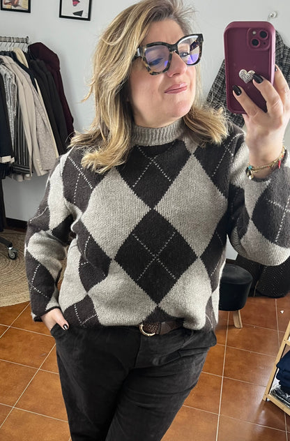 Maglioncino Lupetto Rombi ⚫️