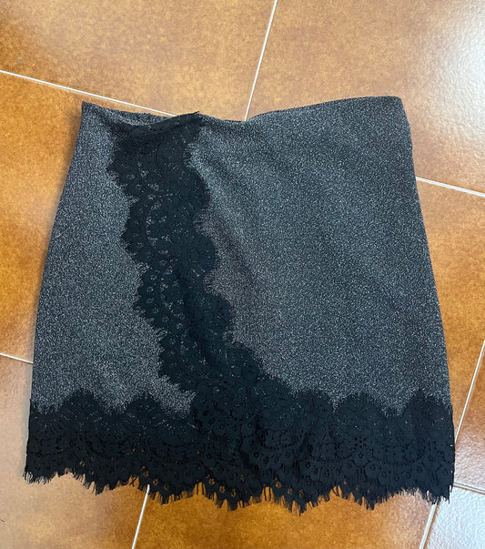 Minigonna con Pizzo Lurex ⬛️
