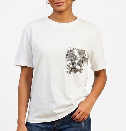 T-shirt Paillettes ⚫️