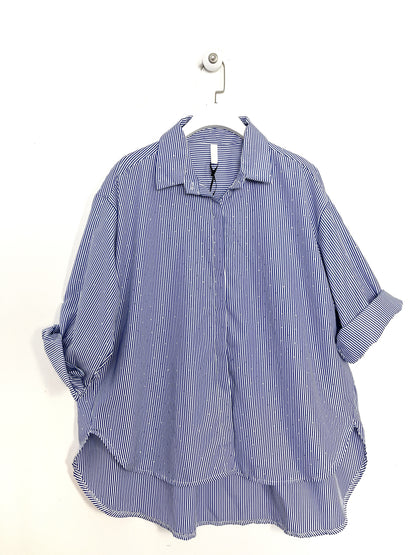 Camicia Rigata Strass ⚫️