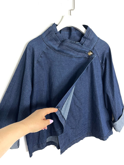 Cappa asimmetrica Jeans ⚫️