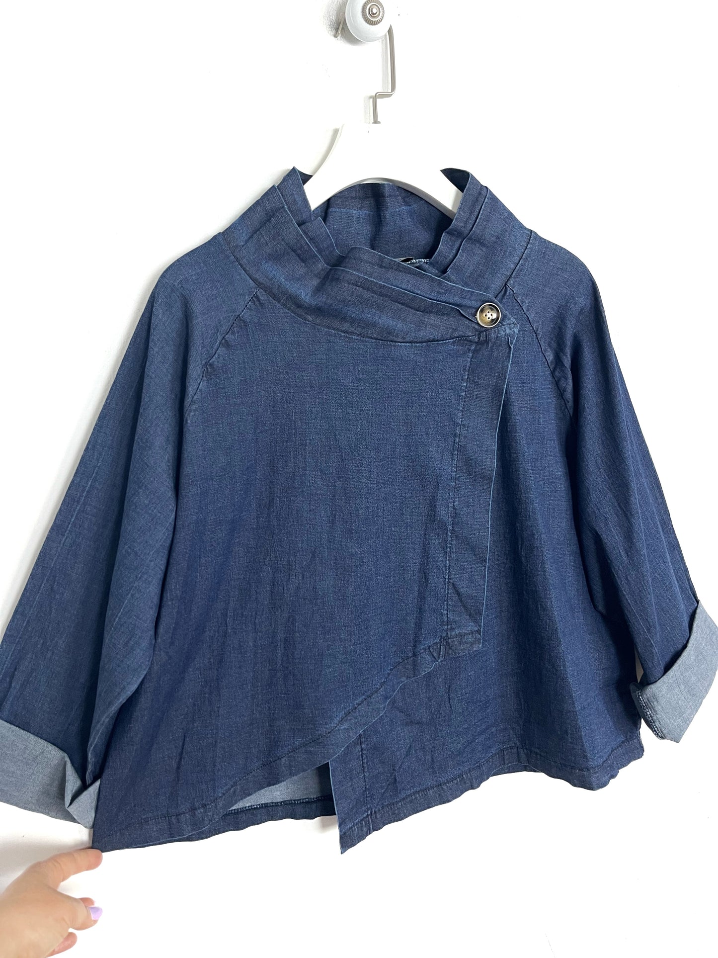 Cappa asimmetrica Jeans ⚫️