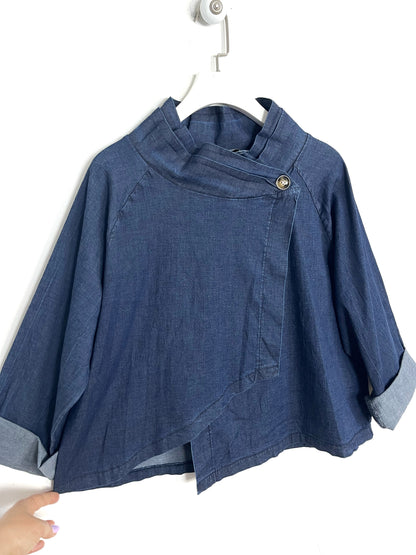 Cappa asimmetrica Jeans ⚫️