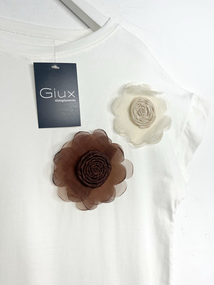 T-shirt Fiori in tulle ⬛️