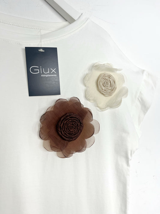 T-shirt Fiori in tulle ⬛️