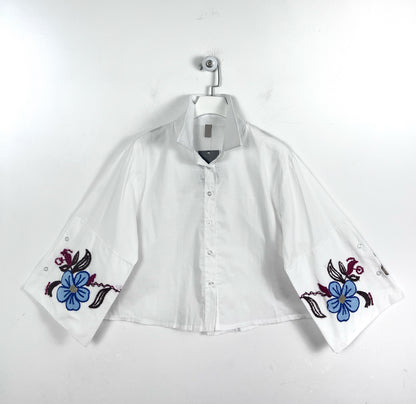 Camicia Cropped Ricami ⬛️