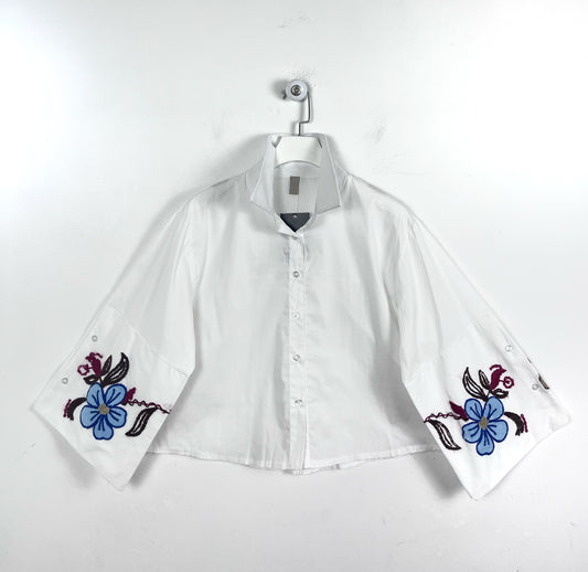 Camicia Cropped Ricami ⬛️