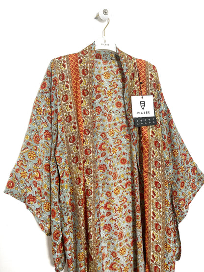 Kimono lungo Vicbee con spacchi