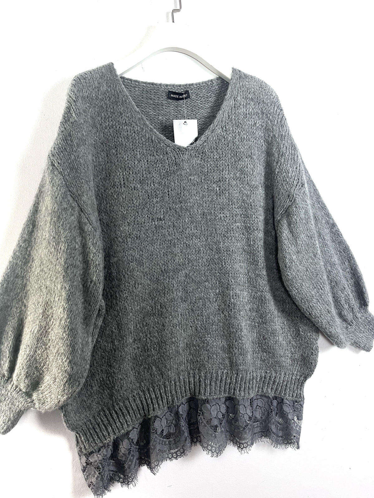 Maglia Misto Lana con pizzo ⚫️