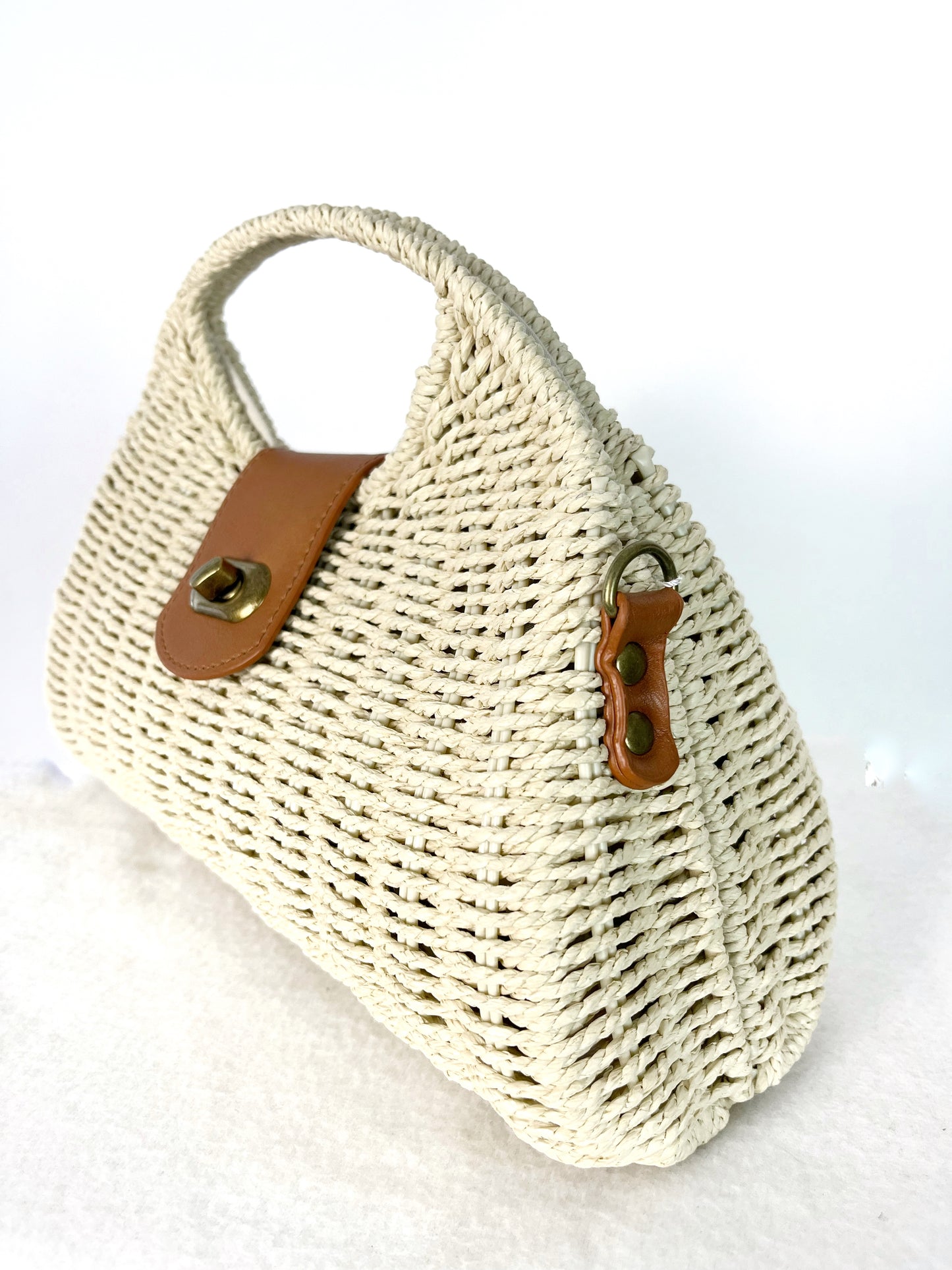 Borsa rigida in rafia
