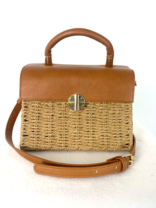 Borsa rigida in rafia
