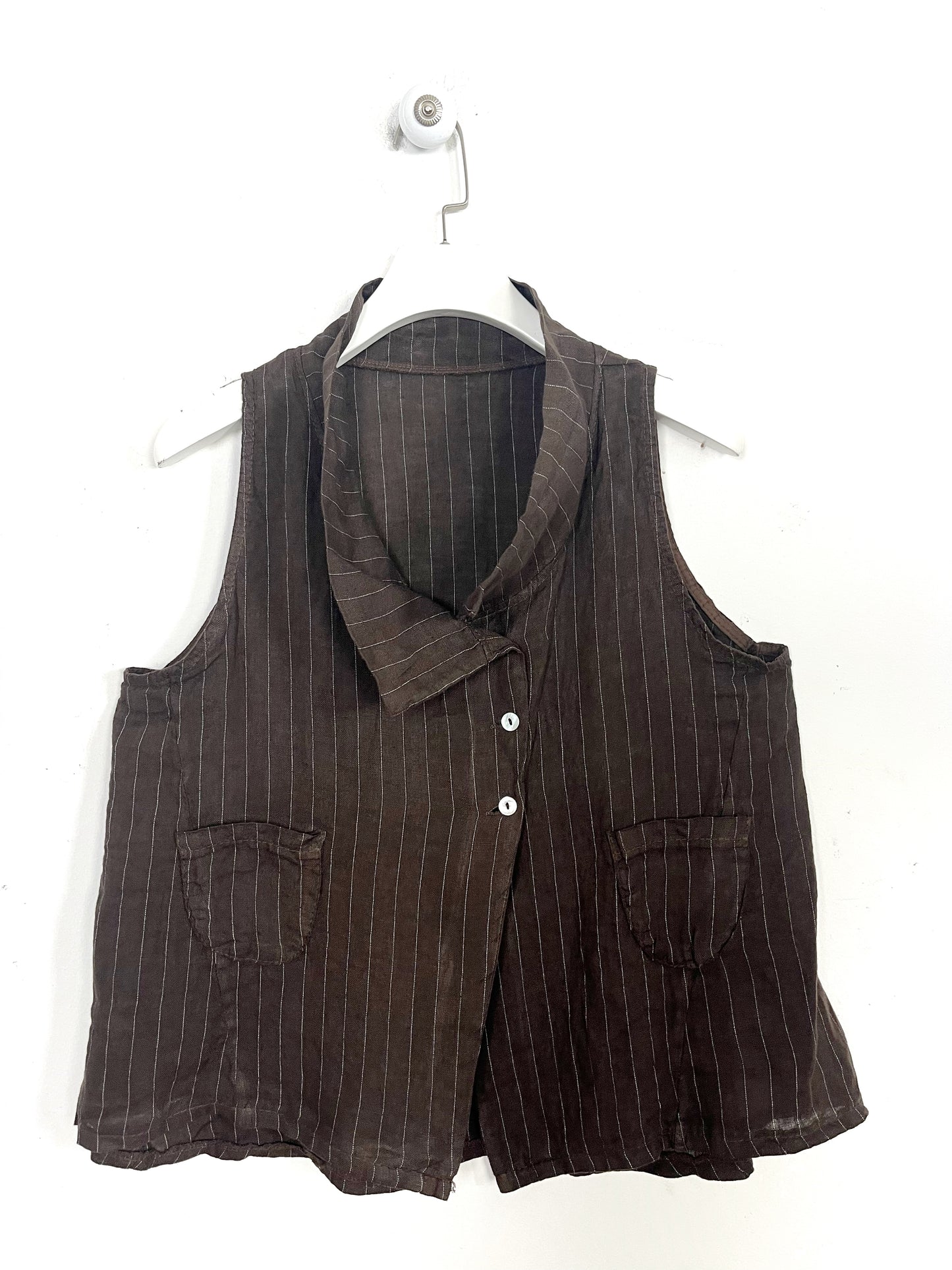 Gilet Lino asimmetrico ⬛️