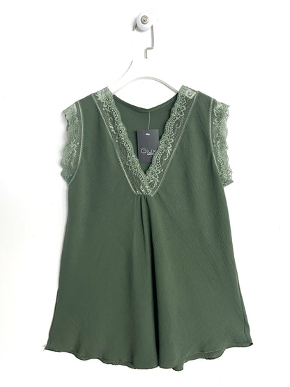 Blusa Lily con pizzo