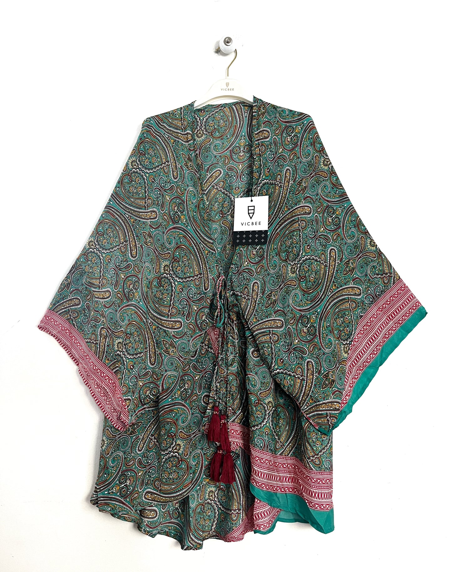 Kimono corto Vicbee con lacci