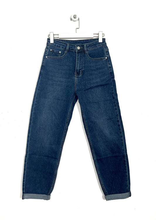 Jeans Mum Fit Elasticizzati blu scuri ⚫️