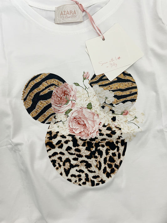 T-shirt Animalier manica lunga slim ⬛️