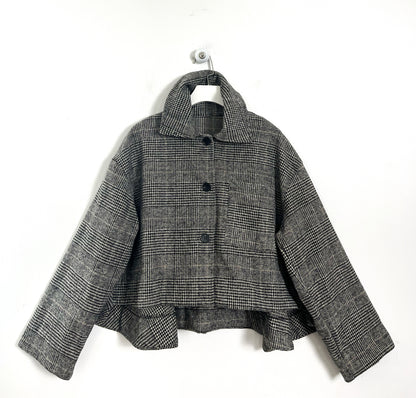 Simil Trench corto in tessuto ⚫️