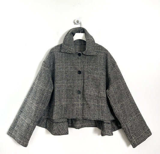 Simil Trench corto in tessuto ⚫️