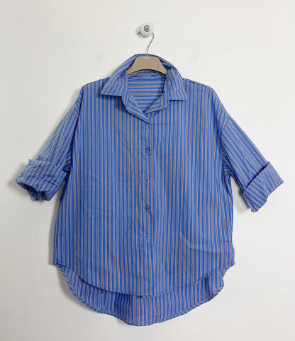 Camicia Gessata Azzurra ⚫️