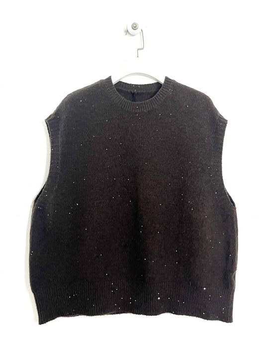 Gilet con micro paillettes ⚫️