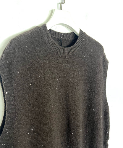 Gilet con micro paillettes ⚫️