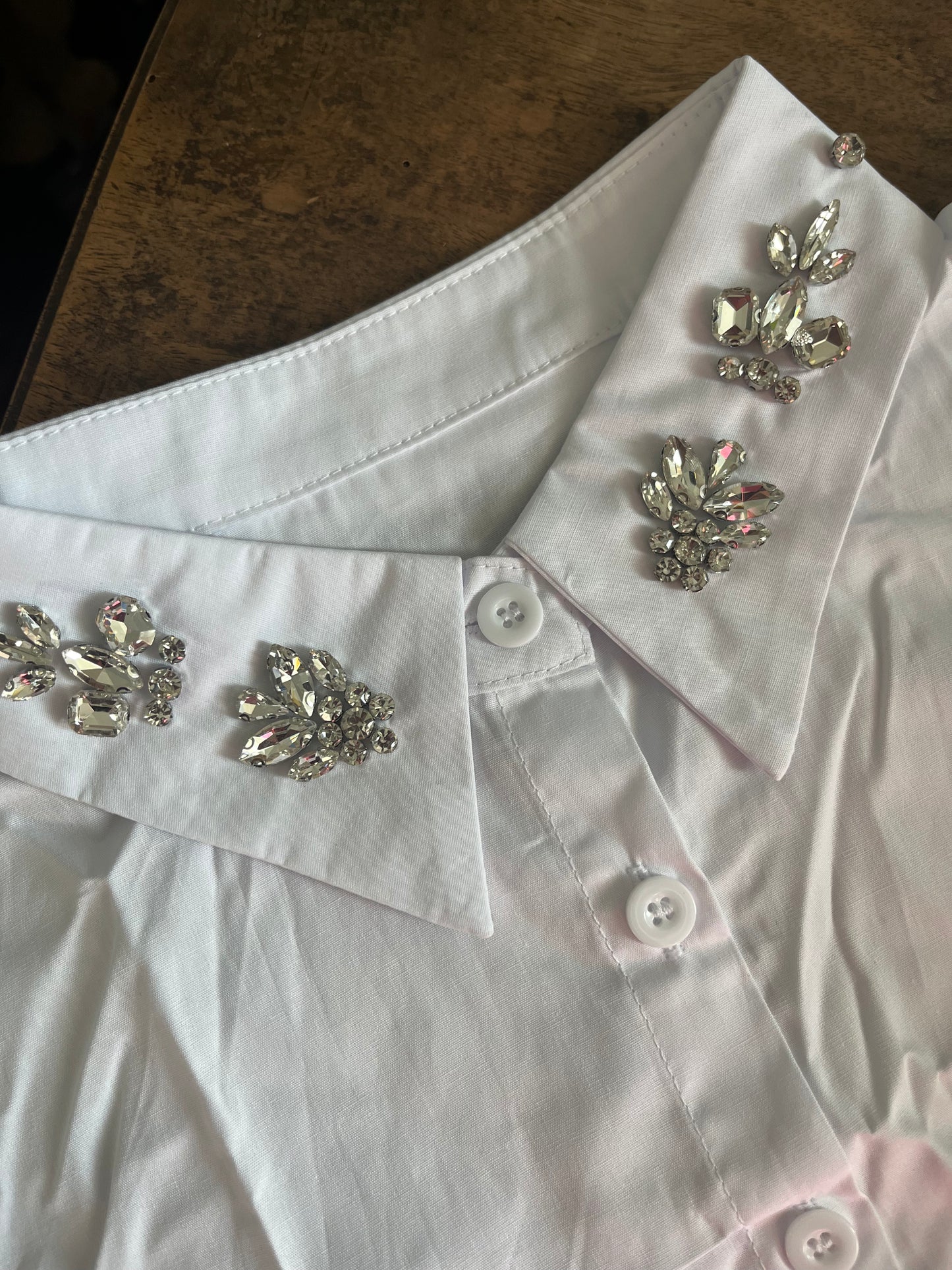 Colletto staccabile Strass