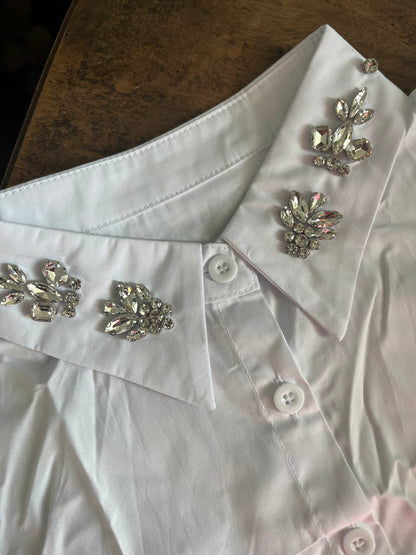Colletto staccabile Strass
