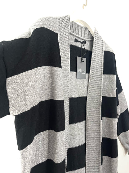 Cardigan lungo rigato ⬛️