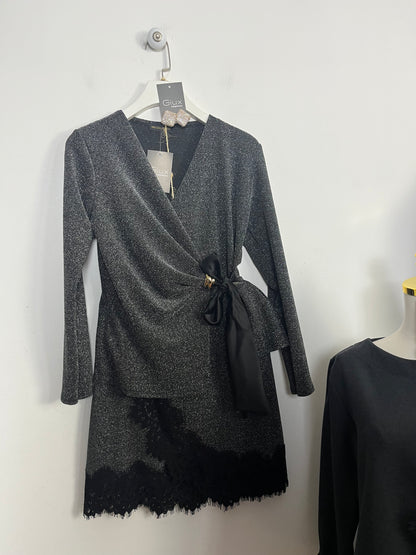 Minigonna con Pizzo Lurex ⬛️