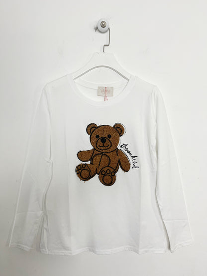 T-shirt Peluche manica lunga slim