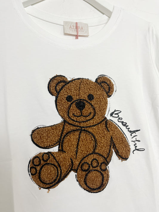 T-shirt Peluche manica lunga slim