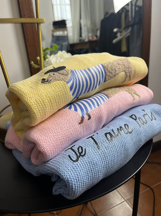 Maglioncino Je T’aime Paris Cotone ⚫️