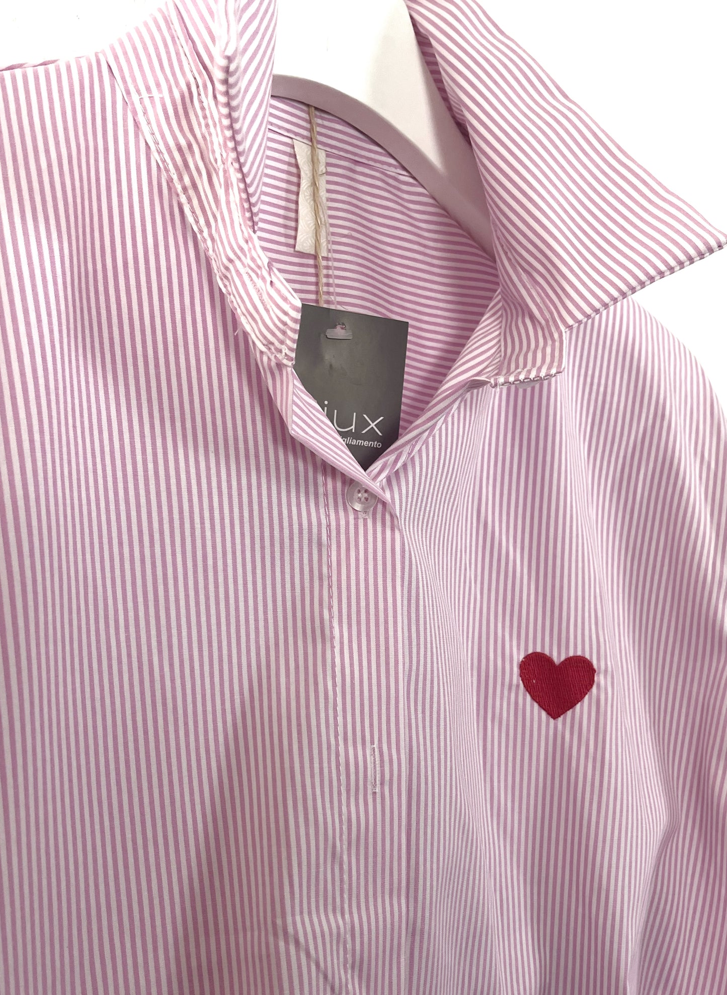 Camicia Rigata Cuore ⚫️