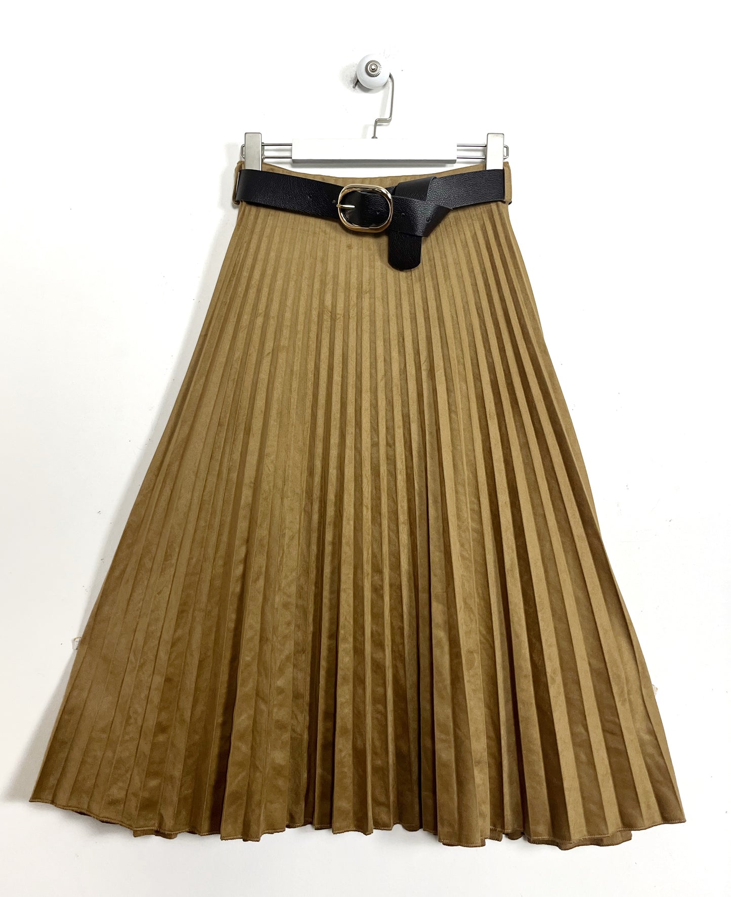Gonna Eco-Suede plissettata