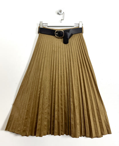 Gonna Eco-Suede plissettata