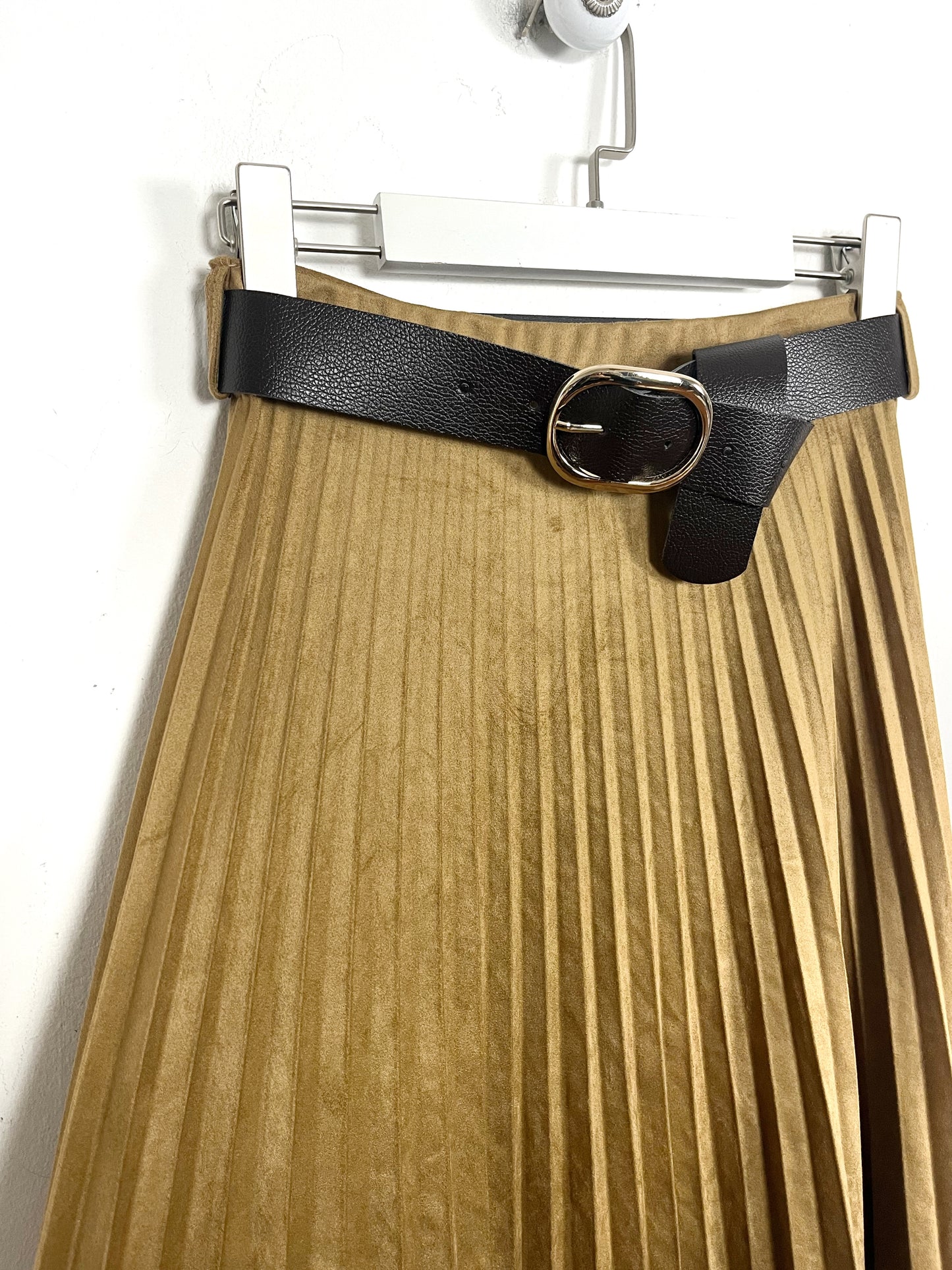 Gonna Eco-Suede plissettata
