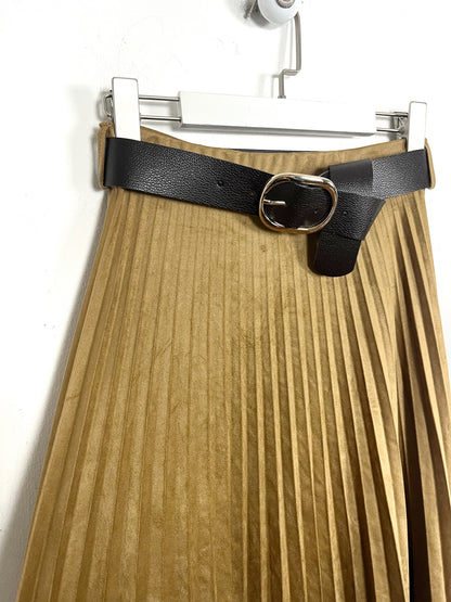 Gonna Eco-Suede plissettata