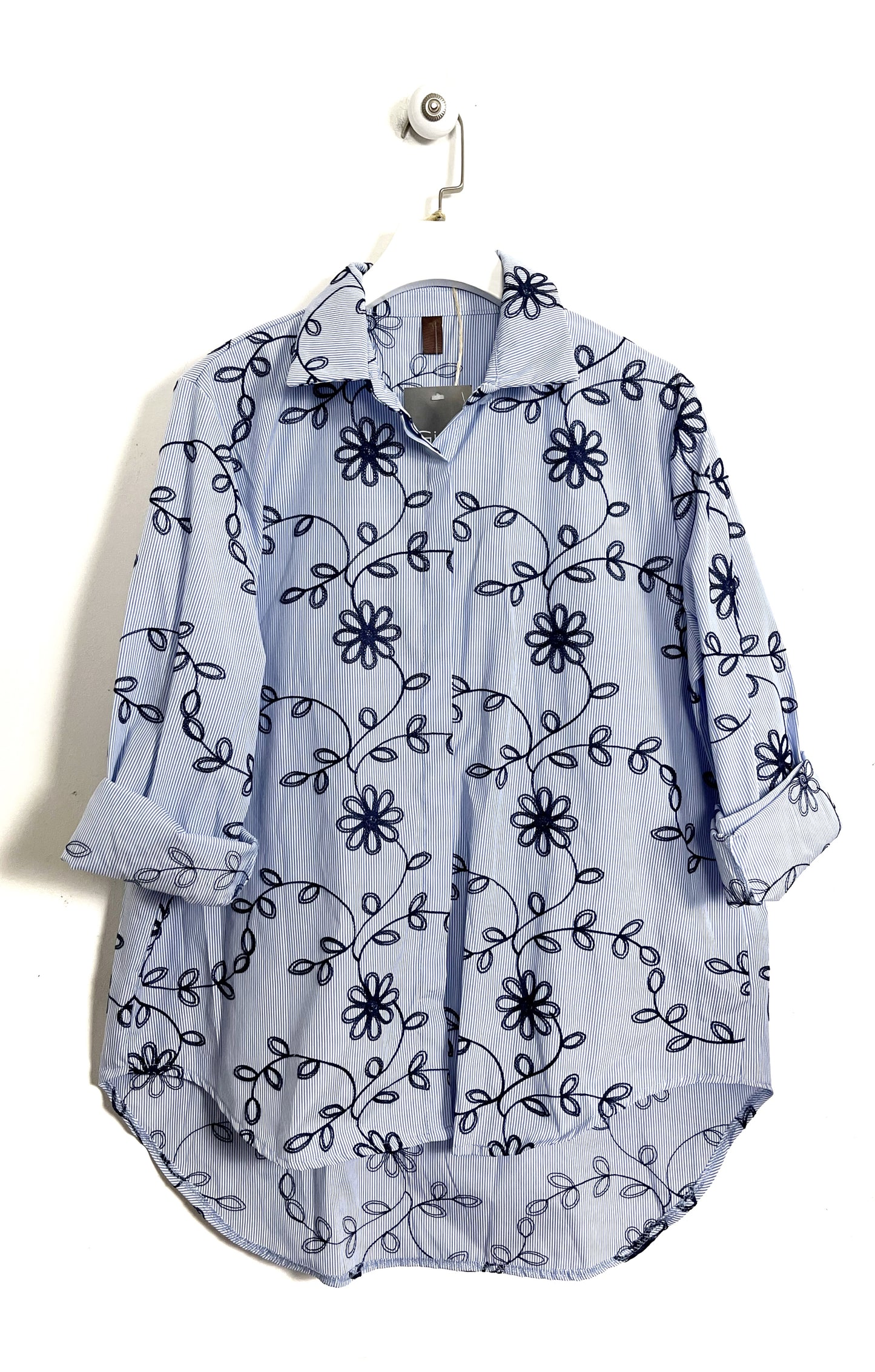 Camicia Ricami rigata