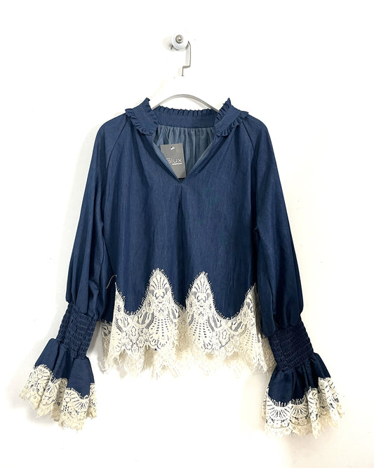 Blusa con pizzo ⚫️