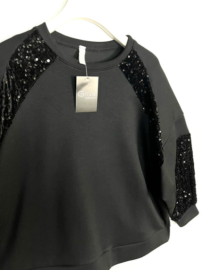 Felpa Paillettes ⚫️