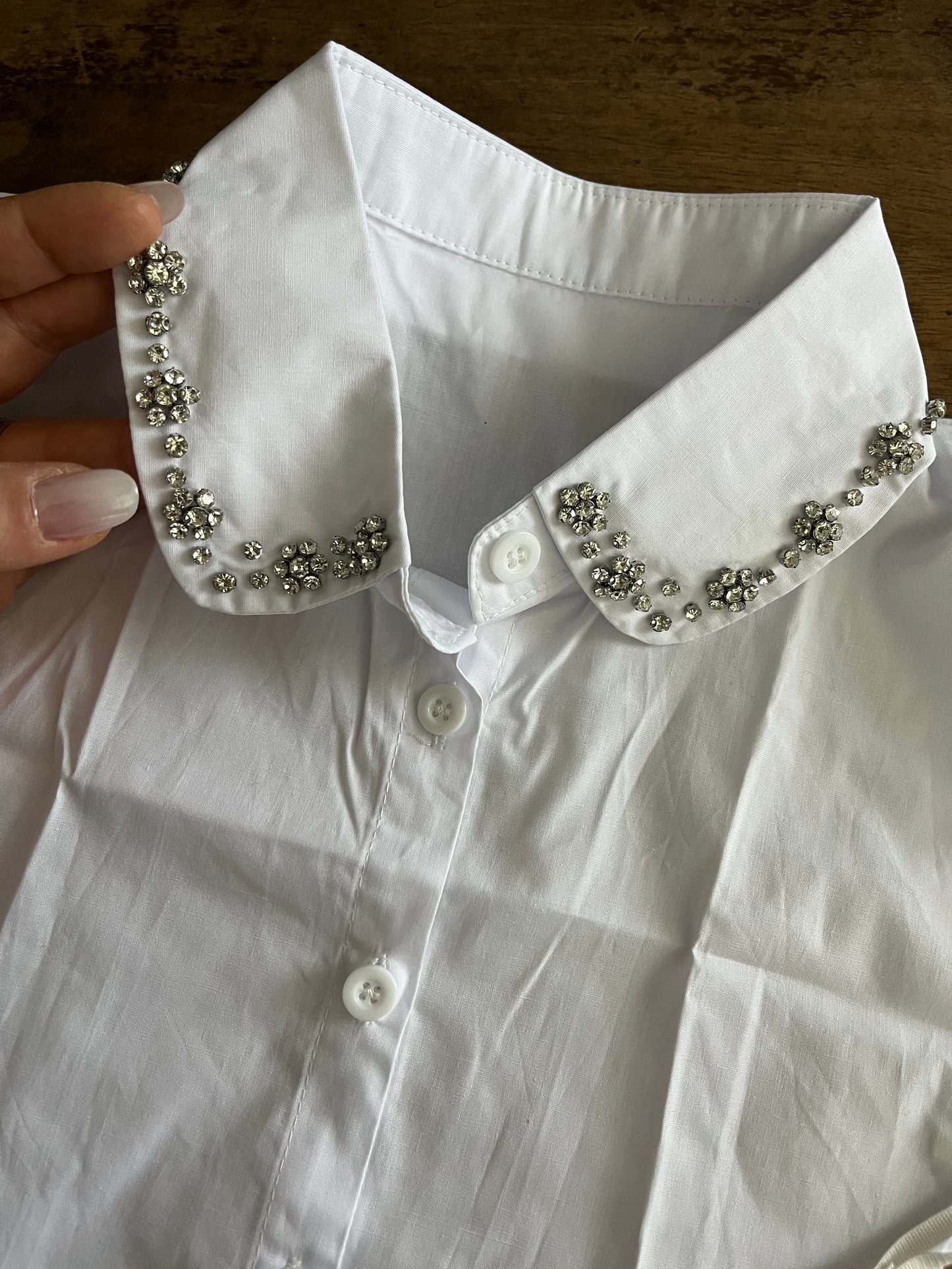 Colletto staccabile Strass