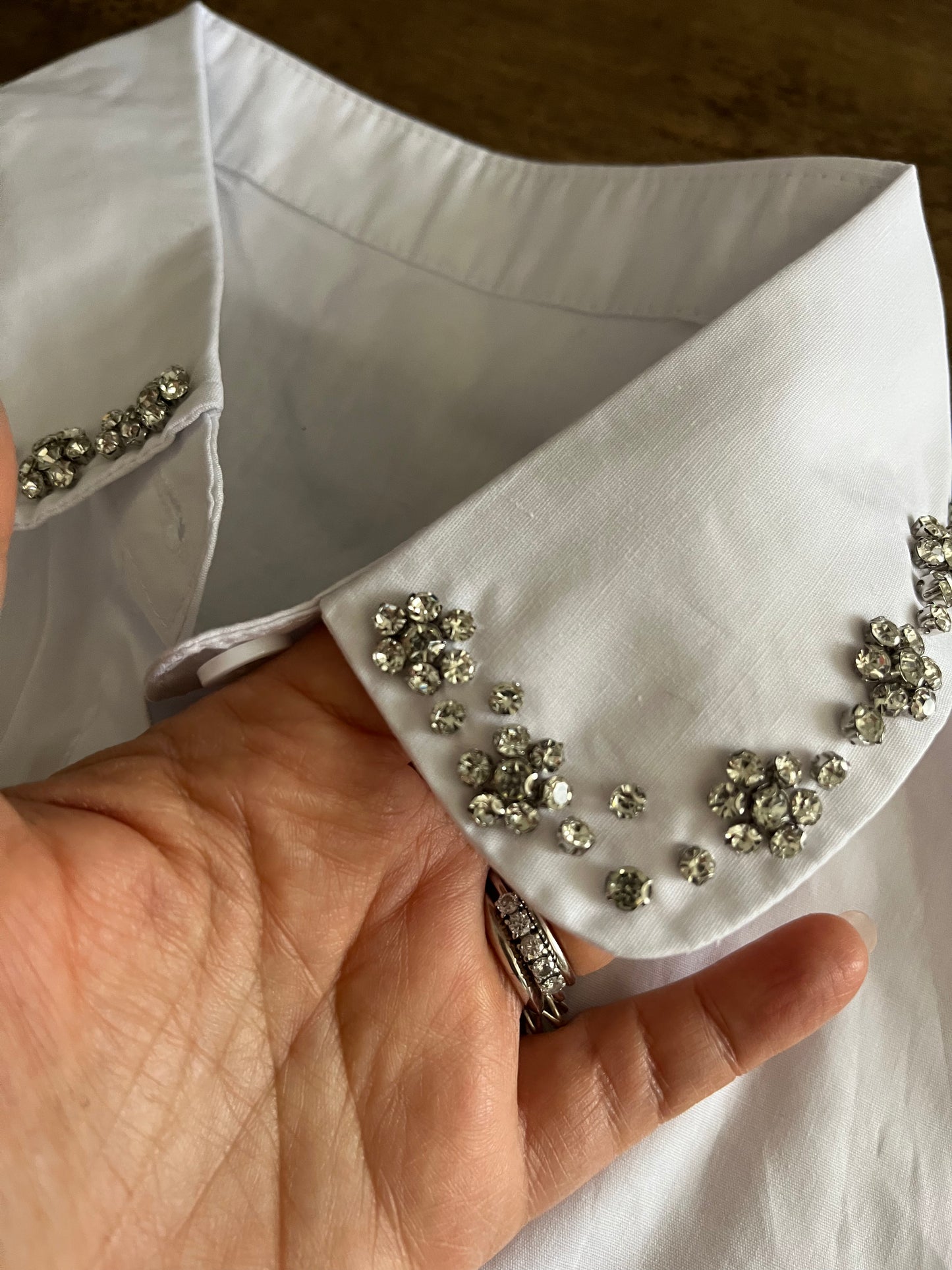Colletto staccabile Strass