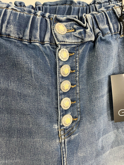 Jeans Candy chiaro con bottoni gioiello