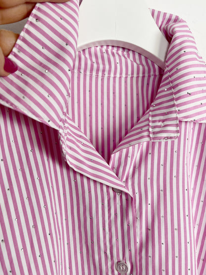 Camicia Righe con Strass ⚫️