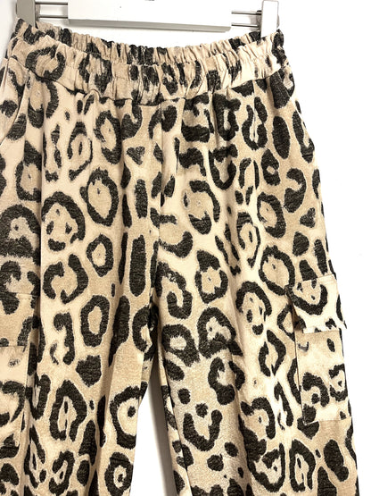 Cargo in felpa maculato