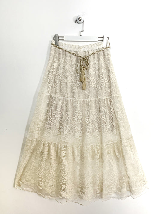Gonna in tulle ricamato